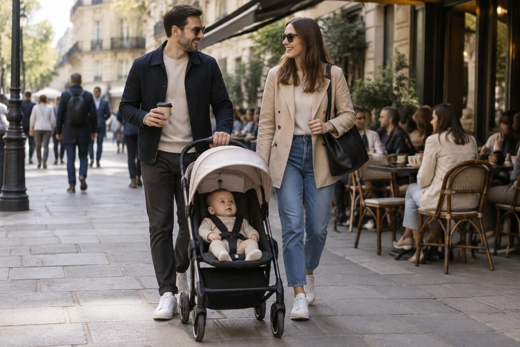 compacte, légère et facile à plier, la poussette babyzen accompagne les jeunes parents urbains dans leurs déplacements au quotidien.