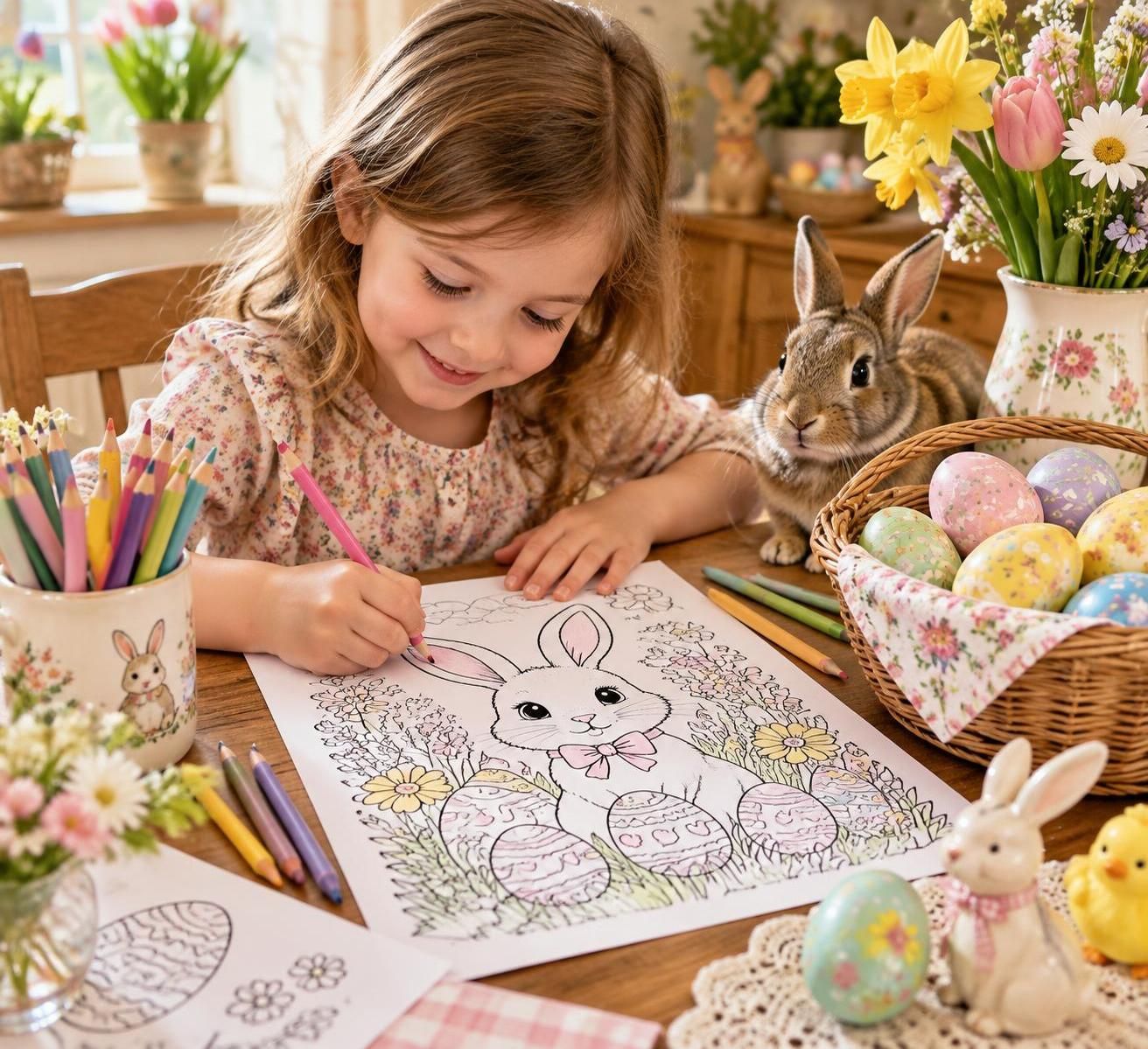 découvrez nos coloriages de pâques à imprimer : lapins, œufs et idées créatives pour partager un moment ludique en famille.