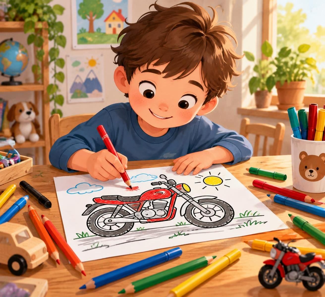 découvrez 7 astuces pour transformer une moto à colorier en activité ludique et stimuler la créativité, l’imagination et la motricité des enfants.